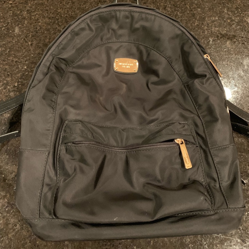 Michael Kors Backpack black with gold zippers